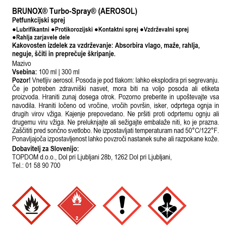 tehnični sprej brunox turbo spray 300ml