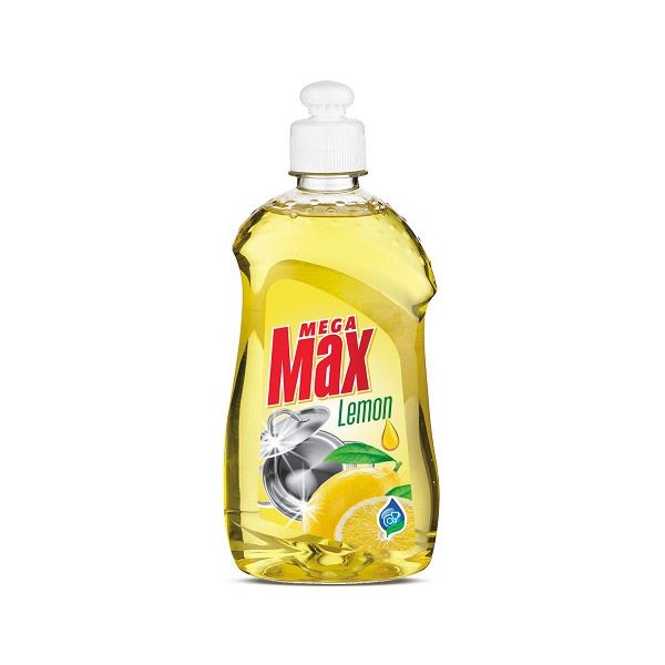 tekoči detergent za posodo megamax lemon 0,5l
