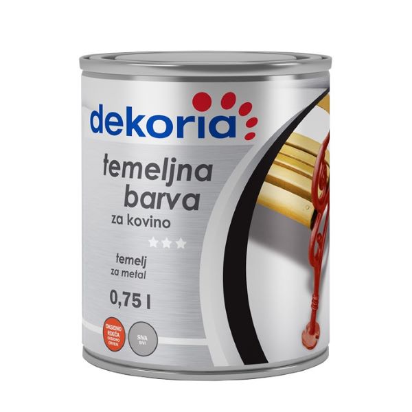 temeljna barva za kovino dekoria siva 0,75l