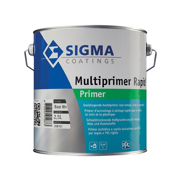 temeljni premaz za kovino sigma multiprimer rapid 2,5l bel