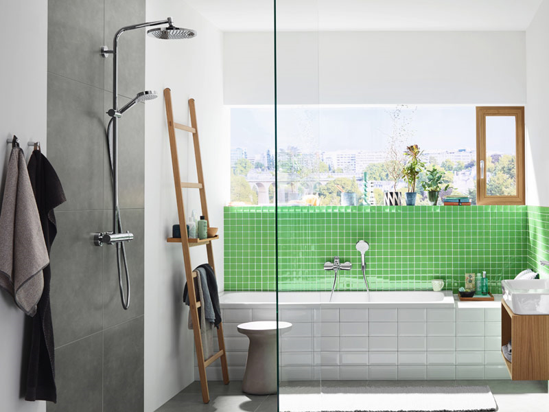termostatski tuš set nadglavni crometta s 240 1jet, 27267000, hansgrohe