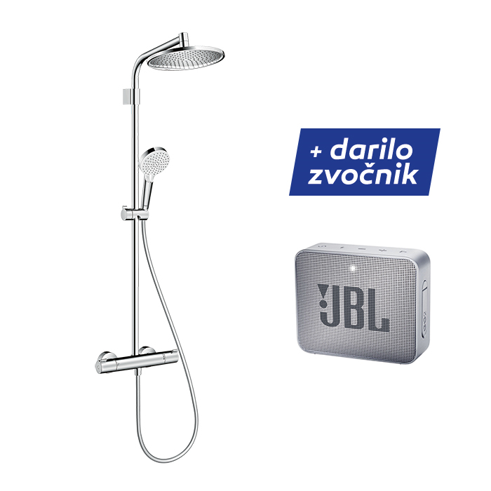 termostatski tuš set nadglavni crometta s 240, 26781000, hansgrohe + zvočnik