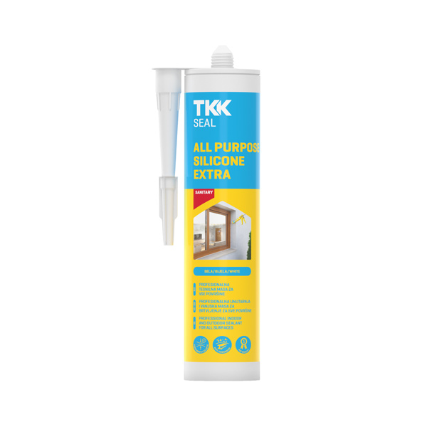 tesnilna masa tkk seal all purpose silicone extra 300ml bela