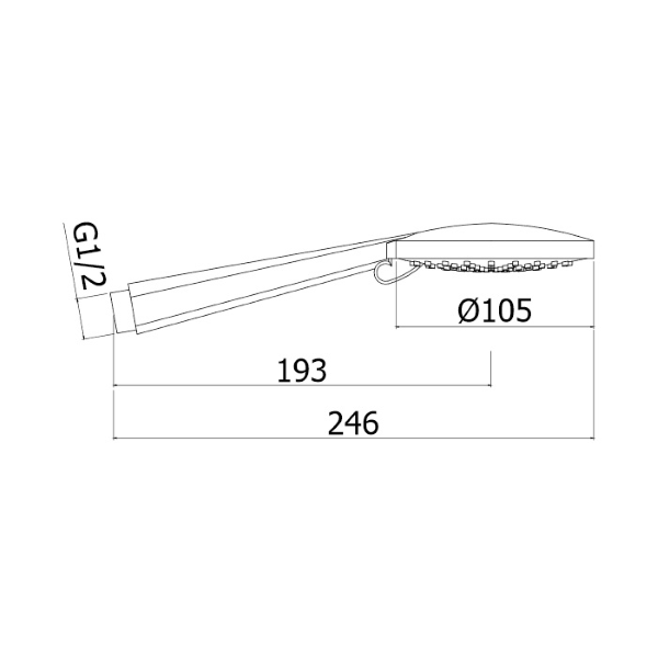 tuš ročka brio fi 105mm zdoc104cr, paffoni