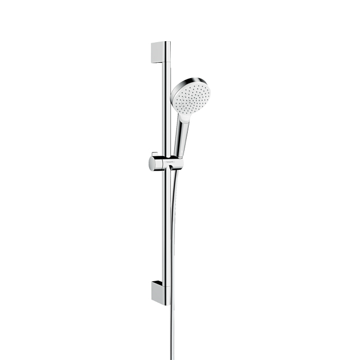 tuš ročka fi 10cm + stenska konzola 70cm, crometta ecosmart 1jet, hansgrohe