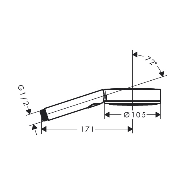 tuš ročka pulsify select s 3jet fi 105mm 24111000, hansgrohe