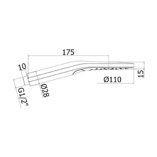 tuš ročka sofia fi 110mm zdoc122cr, paffoni