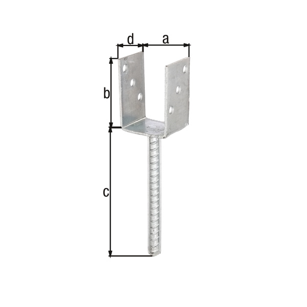 u nosilec stebra s sidrom 71x104x60mm pocinkan u nosilec stebra s sidrom 71x104x60mm pocinkan