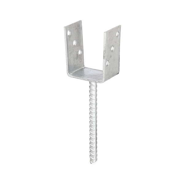 u nosilec stebra s sidrom 91x104x60mm pocinkan