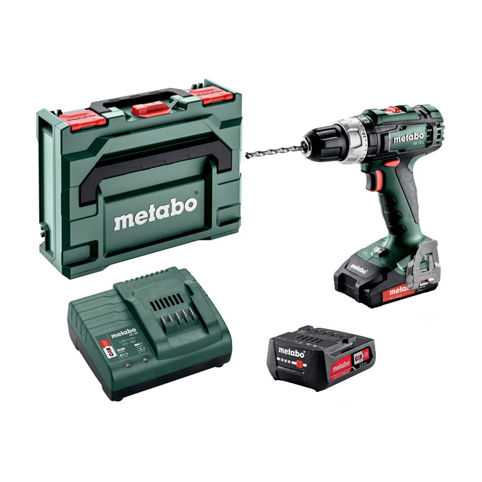 udarni vrtalnik akumulatorski metabo sb18-l 18v 2x2,0ah set