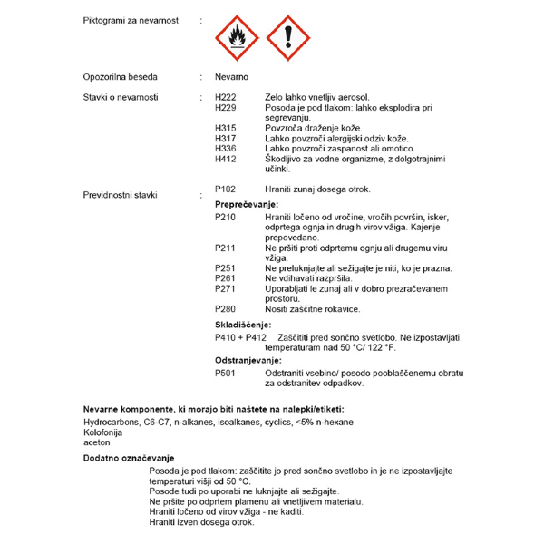 univerzalno lepilo v spreju neostik spray profi 400ml