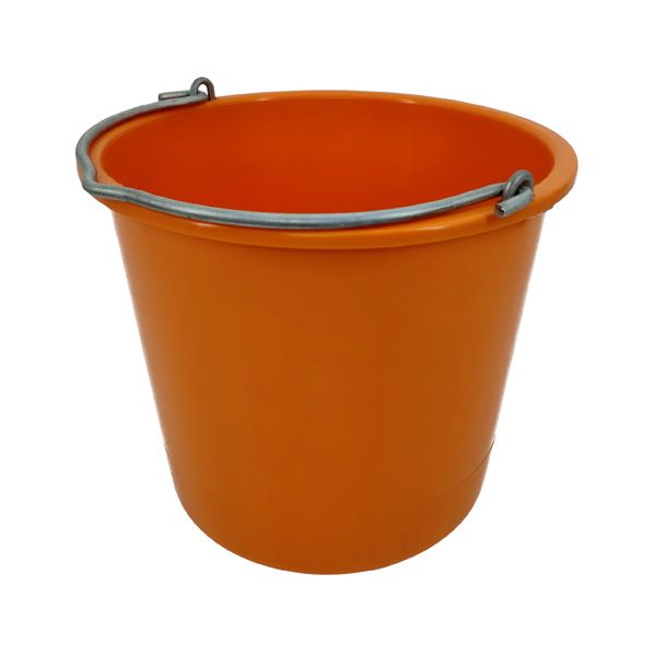 vedro gradbeno 12l z ročajem, oranžno