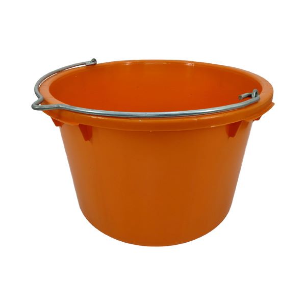 vedro gradbeno 40l z ročajem, oranžno