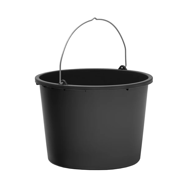 vedro z ročajem 12l pe plastično, črno vedro z ročajem 12l pe plastično, črno