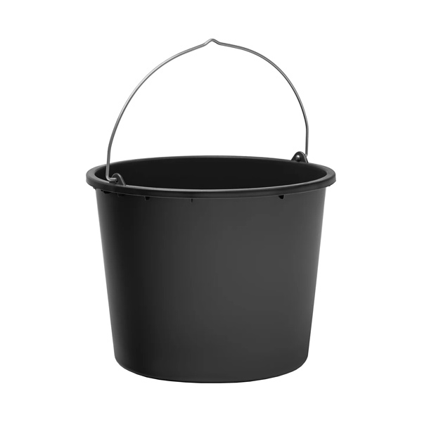vedro z ročajem 16l pe plastično, črno vedro z ročajem 16l pe plastično, črno
