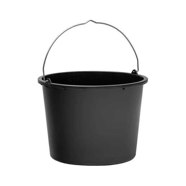 vedro z ročajem 20l pe plastično, črno vedro z ročajem 20l pe plastično, črno