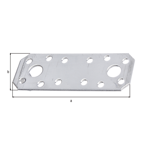 vezna ploščica inox 96x35x2mm perforirana