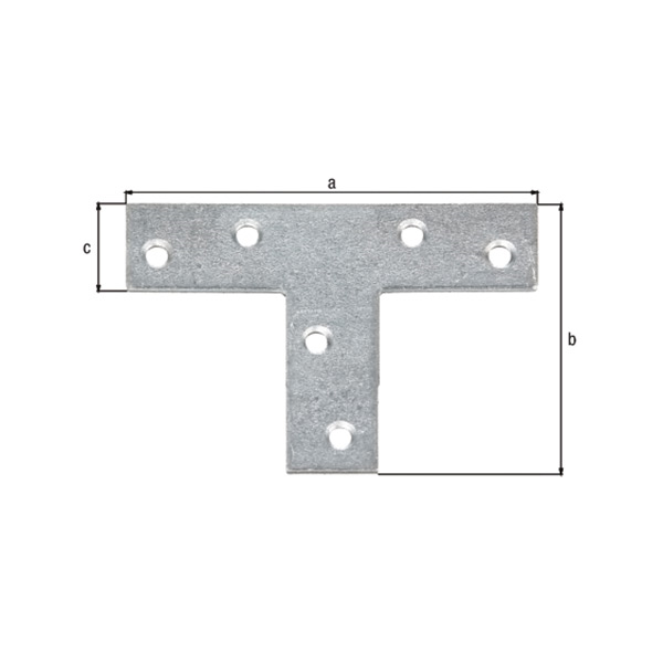 vezna t ploščica 70x50x16mm pocinkana