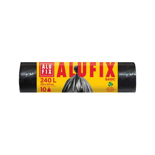 vreče za smeti economy 240l 100x125cm 10/1 črne, alufix vreče za smeti economy 240l 100x125cm 10/1 črne, alufix