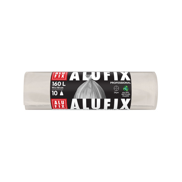 vreče za smeti professional 160l 90x110cm 10/1 prozorne, alufix