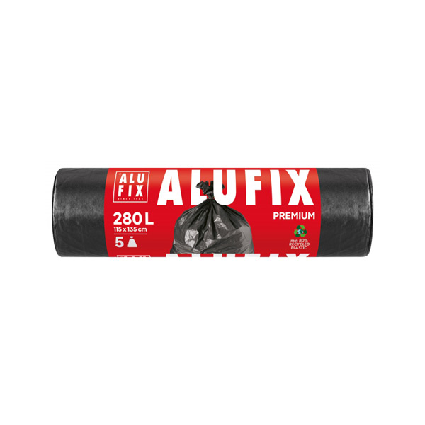 vreče za smeti profi močne 280l 115x135cm 5/1 črne, alufix vreče za smeti profi močne 280l 115x135cm 5/1 črne, alufix