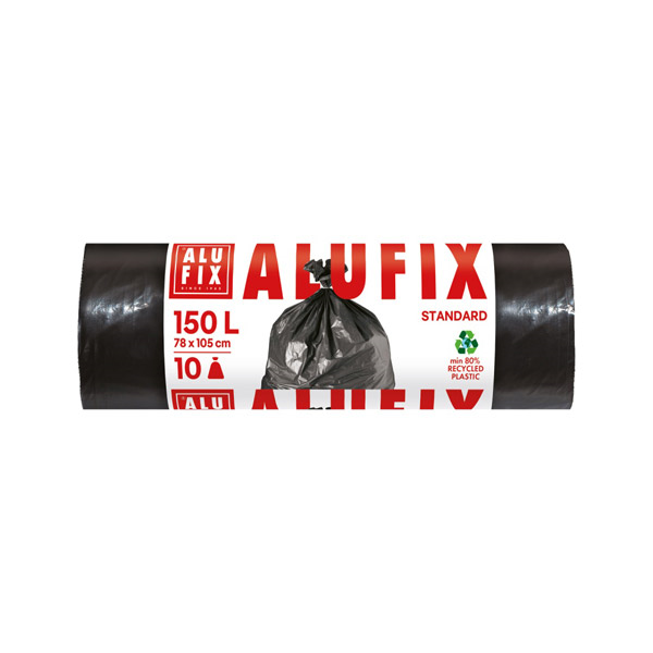vreče za smeti standard 150l 78x105cm 10/1 črne, alufix