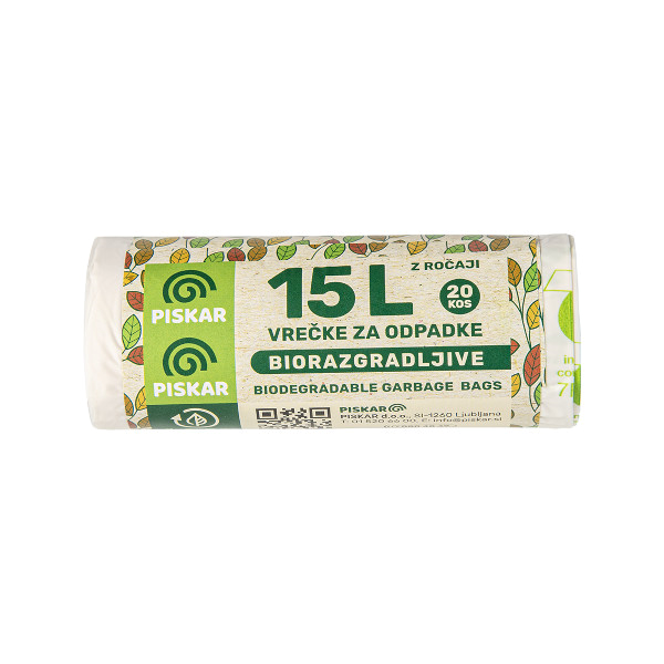 vrečke za bio odpadke 15l 42x50cm biorazgradljive 20kos piskar vrečke za bio odpadke 15l 42x50cm biorazgradljive 20kos piskar