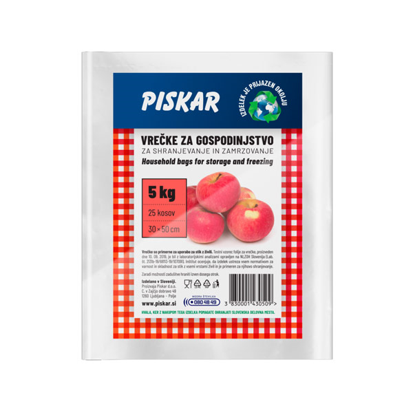 vrečke za gospodinjstvo 5kg 30x50cm, piskar