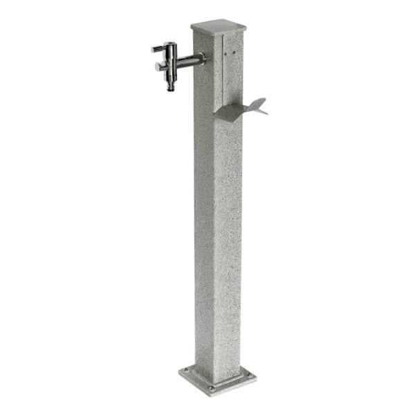 vrtni steber za vodo s pipo remix, ivory aluminijast 870mm
