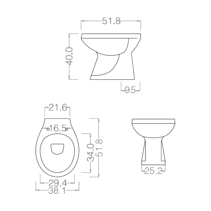 wc školjka talna polo simplon, talni odtok, bela