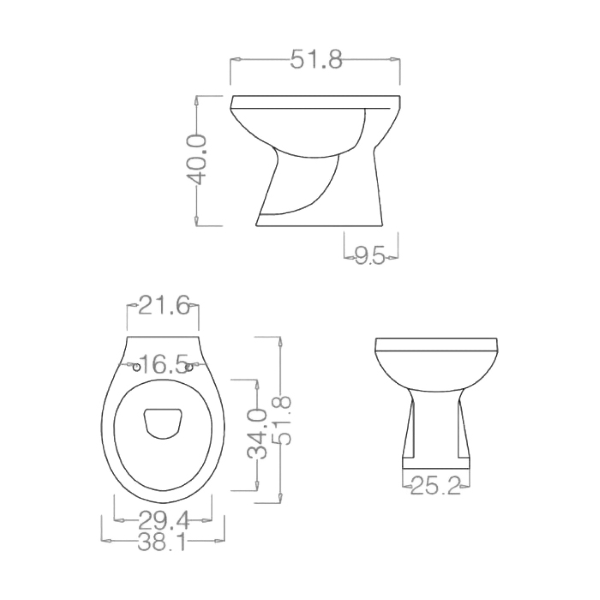 wc školjka talna polo simplon, talni odtok, bela