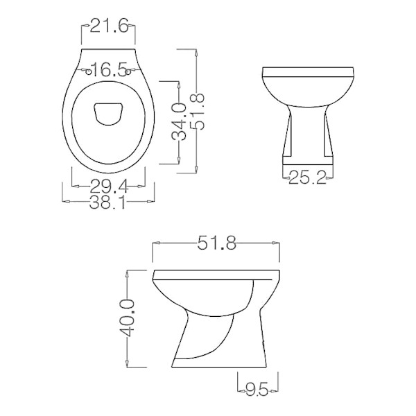 wc školjka talna polo, talni odtok, bela