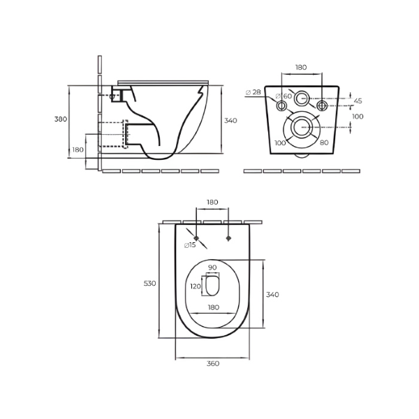 wc školjka viseča copen, brez roba, tornado izpiranje + deska softclose, takeoff