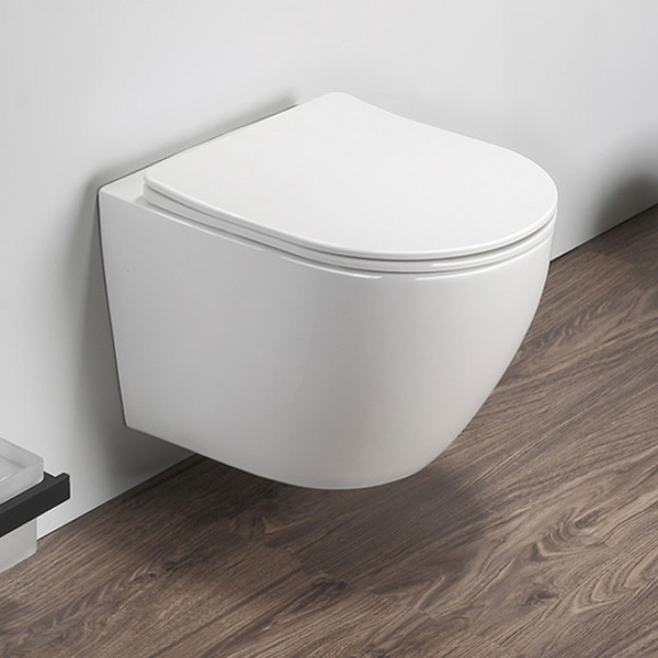 wc školjka viseča perla, brez roba + deska softclose, takeoff