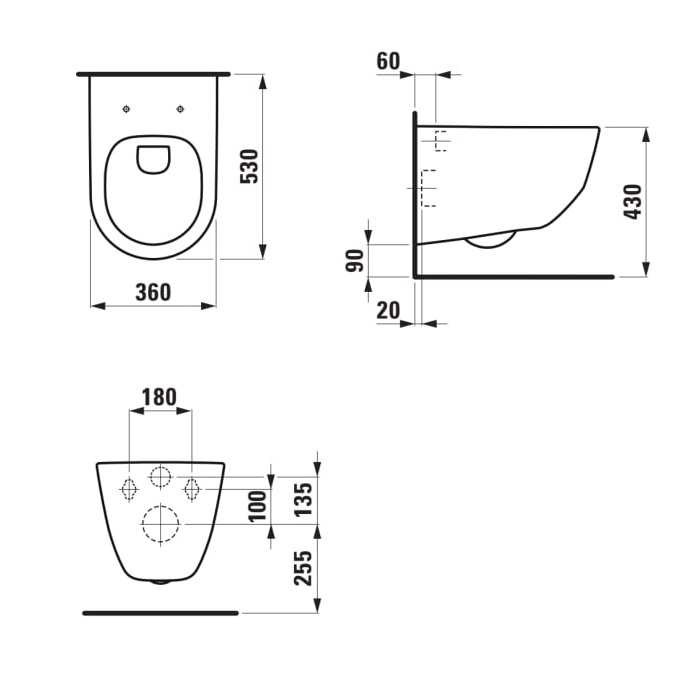 wc školjka viseča pro, antibakterijska lcca, brez roba, bela, laufen