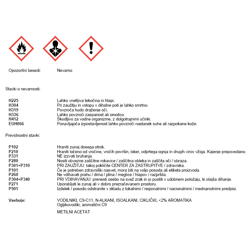 white spirit 1l beli špirit za sintetične barve