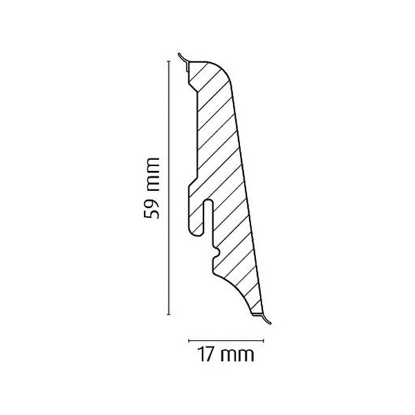 zaključna talna letev s silikonskim robom 5,9x240cm pvc, bela