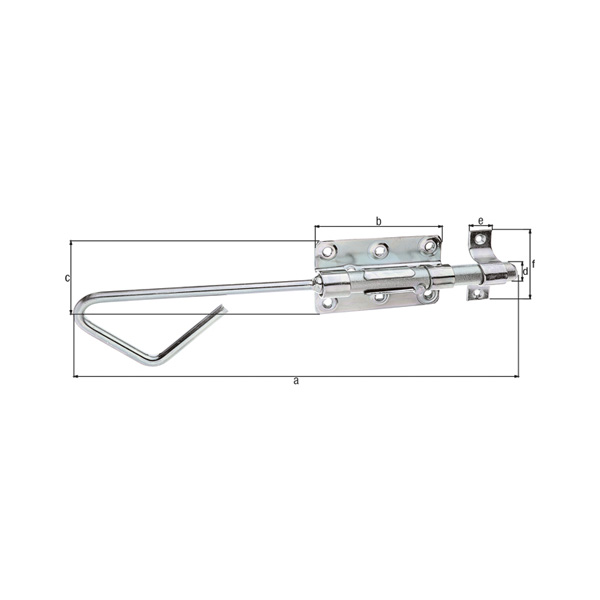 zapah prečni 320x60mm za vrata, okna, pocinkan zapah prečni 320x60mm za vrata, okna, pocinkan