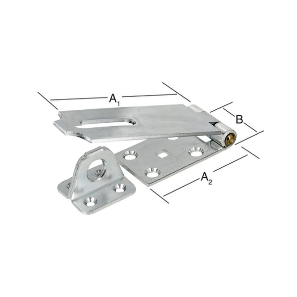 zapah varnostni 125x38mm za obešanko, pocinkan