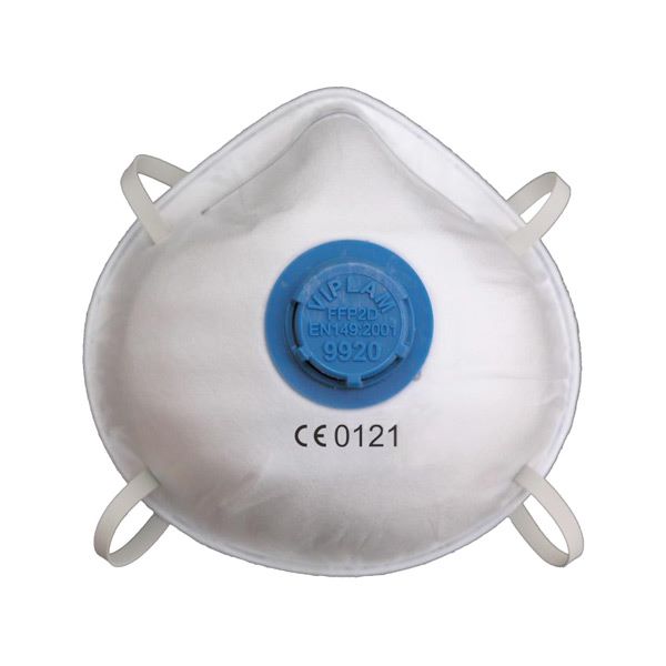 zaščitna obrazna maska respirator ffp2 nr-d z ventilom