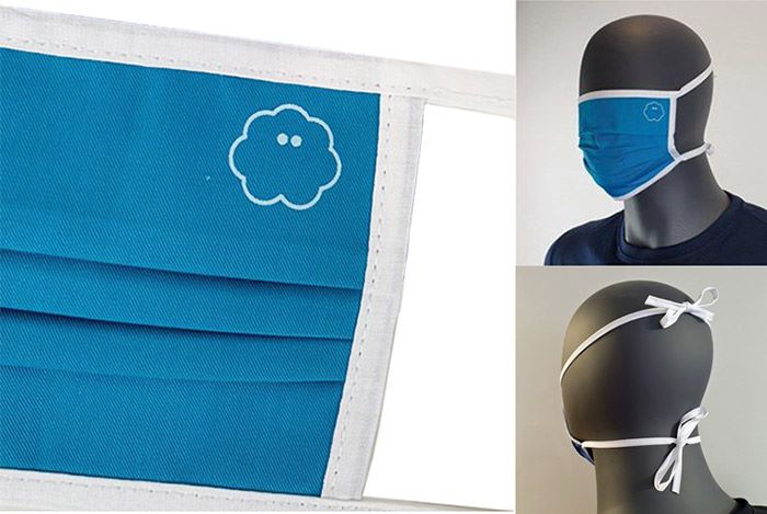 zaščitna obrazna maska tekstilna ecogreen 3kos pralna
