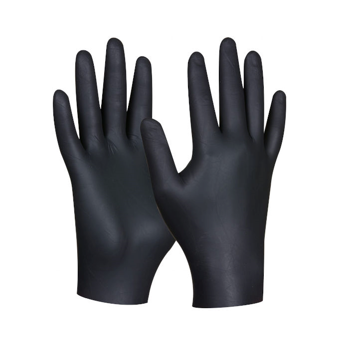 zaščitne rokavice black nitril št.s 80kos nepudrane gebol